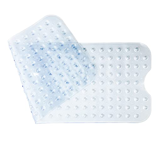 100 x 40 cm Badematte Rutschschutz, Badezimmer Badewanne Matten für Wanne, Maschinenwaschbare Duschmatte für Kinder und Ältere (Transparenz) von XIAOMAOMAO