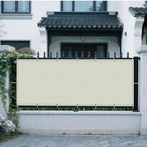 Sonnensegel 115 x 140 cm Rechteckig Wasserdicht 98% UV Schutz Schattentuch mit Ösen Ohne Bohren mit Seil für Garten Balkon & Terrasse, Beige Sonnensegel 115 x 140 cm Rechteckig Wasserdicht 98% UV Schutz Schattentuch mit Ösen Ohne Bohren mit Seil für Garten Balkon & Terrasse, Beige von XIAOMEI