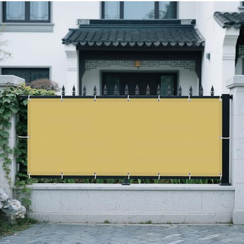 Sonnensegel 130 x 330 cm Rechteckig Wasserdicht 98% UV Schutz Schattentuch mit Ösen Ohne Bohren mit Seil für Garten Balkon & Terrasse, Creme Farben Sonnensegel 130 x 330 cm Rechteckig Wasserdicht 98% UV Schutz Schattentuch mit Ösen Ohne Bohren mit Seil für Garten Balkon & Terrasse, Creme Farben von XIAOMEI