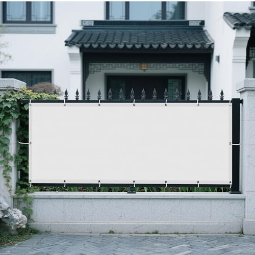 Sonnensegel 155 x 200 cm Rechteckig Wasserdicht 98% UV Schutz Schattentuch mit Ösen Ohne Bohren mit Seil für Garten Balkon & Terrasse, Weiß Sonnensegel 155 x 200 cm Rechteckig Wasserdicht 98% UV Schutz Schattentuch mit Ösen Ohne Bohren mit Seil für Garten Balkon & Terrasse, Weiß von XIAOMEI