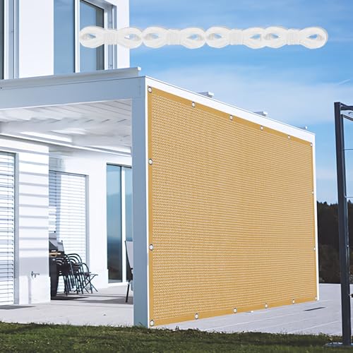Sonnensegel Balkon 120 x 350 cm Rechteckig Atmungsaktiv Sonnenschutz Windschutz Sonnenschutz Windschutz Ohne Bohren mit Ösen Segeltuch für Terrasse Garten, Sandgelb Sonnensegel Balkon 120 x 350 cm Rechteckig Atmungsaktiv Sonnenschutz Windschutz Sonnenschutz Windschutz Ohne Bohren mit Ösen Segeltuch für Terrasse Garten, Sandgelb von XIAOMEI