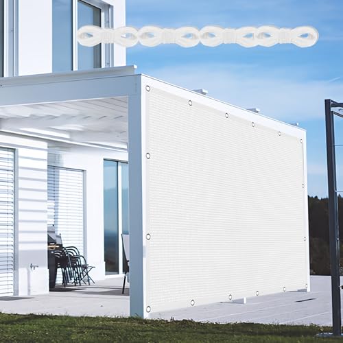 Sonnensegel Balkon 140 x 170 cm Rechteckig Atmungsaktiv Sonnenschutz Windschutz Sonnenschutz Windschutz Ohne Bohren mit Ösen Segeltuch für Terrasse Garten, Weiß Sonnensegel Balkon 140 x 170 cm Rechteckig Atmungsaktiv Sonnenschutz Windschutz Sonnenschutz Windschutz Ohne Bohren mit Ösen Segeltuch für Terrasse Garten, Weiß von XIAOMEI