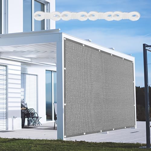 Sonnensegel Balkon 230 x 320 cm Rechteckig Atmungsaktiv Sonnenschutz Windschutz Sonnenschutz Windschutz Ohne Bohren mit Ösen Segeltuch für Terrasse Garten, Hellgrau Sonnensegel Balkon 230 x 320 cm Rechteckig Atmungsaktiv Sonnenschutz Windschutz Sonnenschutz Windschutz Ohne Bohren mit Ösen Segeltuch für Terrasse Garten, Hellgrau von XIAOMEI