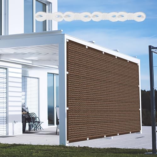 Sonnensegel Balkon 240 x 340 cm Rechteckig Atmungsaktiv Sonnenschutz Windschutz Sonnenschutz Windschutz Ohne Bohren mit Ösen Segeltuch für Terrasse Garten, braun Sonnensegel Balkon 240 x 340 cm Rechteckig Atmungsaktiv Sonnenschutz Windschutz Sonnenschutz Windschutz Ohne Bohren mit Ösen Segeltuch für Terrasse Garten, braun von XIAOMEI