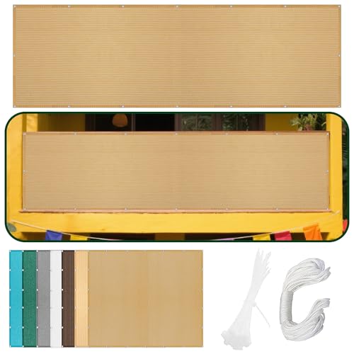 Sonnensegel mit Ösen Nach Maß 310 x 820 cm Rechteckig Atmungsaktiv 98% UV Schutz Wetterschutz Segel Baldachin mit Ösen Ohne Bohren mit Seil für Patio Hinterhof Rasengarten, Sandgelb Sonnensegel mit Ösen Nach Maß 310 x 820 cm Rechteckig Atmungsaktiv 98% UV Schutz Wetterschutz Segel Baldachin mit Ösen Ohne Bohren mit Seil für Patio Hinterhof Rasengarten, Sandgelb von XIAOMEI