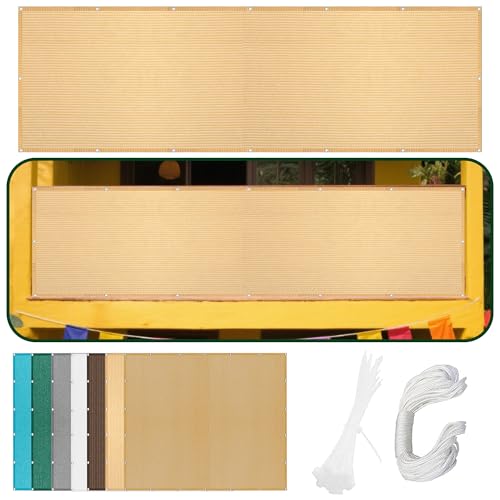 Sonnensegel mit Ösen Nach Maß 330 x 800 cm Rechteckig Atmungsaktiv 98% UV Schutz Wetterschutz Segel Baldachin mit Ösen Ohne Bohren mit Seil für Patio Hinterhof Rasengarten, Creme Farben Sonnensegel mit Ösen Nach Maß 330 x 800 cm Rechteckig Atmungsaktiv 98% UV Schutz Wetterschutz Segel Baldachin mit Ösen Ohne Bohren mit Seil für Patio Hinterhof Rasengarten, Creme Farben von XIAOMEI