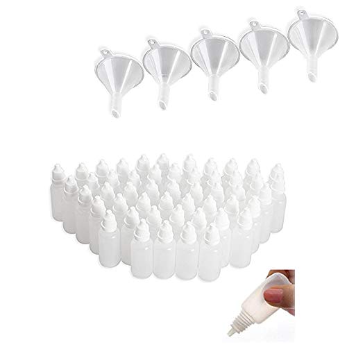 100 Pack x 15ml Plastikware Leere Plastik Dropper Squeezable Flaschen Liquid Pipette von ShellyMall (Flasche + Kappe + Nippel Spitze + Mini Trichter) von XIAONAN