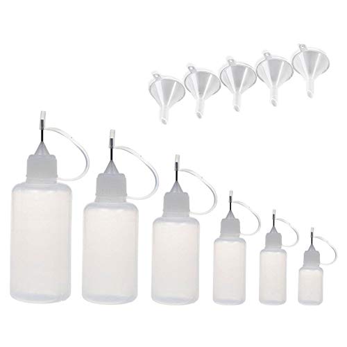 XIAONAN 10 x 30ml LDPE Plastikware Leerflasche Dropper Flaschen Tropfflaschen Liquidflaschen mit Stahl Nadelspitzen Kunststoff Abdeckung Bottles + Trichter von XIAONAN