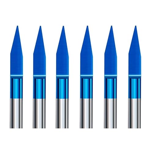 10 stücke PCB 3D Gravur Bits Blaue Beschichtung Hartmetall V Form CNC Router Bit 30/40 Grad Fräser for CNC Gravur(10PCS degree30X0.6mm) von XIAONIYI