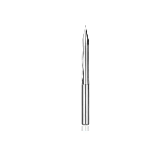 Gerade V Bit 3,175mm Schaft CNC Maschine Gravur Bit Hartmetall-schaftfräser CNC Router Bit Fräser for Holzbearbeitung(D4*6d*11H*50L) von XIAONIYI
