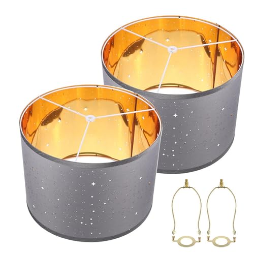 2 Set Stoff Ampshades Trägerhalterung Set Drum Lampshades Lampenrahmenunterstützung Für Hausleuchten Lampenschirme von XIAOQENAN