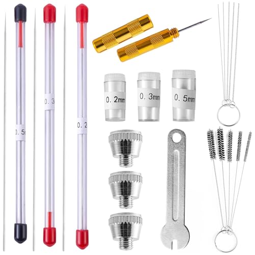 21pcs Airbrushes Zubehör Set Stahldüsenkappen 21pcs Airbrushes Zubehör Set Stahldüsenkappen von XIAOQENAN