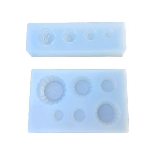 2pcs Silikon Eisformen Set Für Harzhandwerk Und Schmuck Die Hitzebeständige Wiederverwendbare Backtextur Werkzeuge Wiederverwendbare Eisharzformen Machen von XIAOQENAN