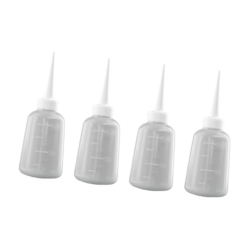 4pcs Robuste Kleberspender Düsenflasche Plastikflaschen Mit Düse Für Genaue Klebstoffe Und Ölanwendung Wiederverwendbarer Flasche von XIAOQENAN