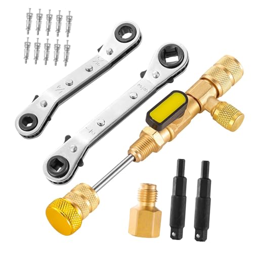 Doppelgrößen Ventile Kerne Entfernung Werkzeugkits Mit Schraubenschlüssel Sechskantbitadaptern Für Klimaanlagen Reparaturprofi Ventile Kerne Entfernung Doppelgrößen Ventile Kerne Entfernung Werkzeugkits Mit Schraubenschlüssel Sechskantbitadaptern Für Klimaanlagen Reparaturprofi Ventile Kerne Entfernung von XIAOQENAN
