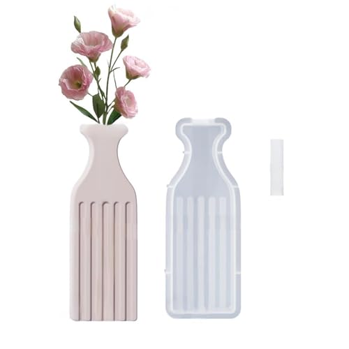 Geometrische Vase Formen Silikontextur Silikon Crafting Formen Perfekt Für Handherstellung Pflanzer Und Zementprojekte Vase Harzform Mit Streifen von XIAOQENAN
