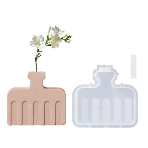 Geometrische Vase Formen Silikontextur Silikon Crafting Formen Perfekt Für Handherstellung Pflanzer Und Zementprojekte Vase Harzform Mit Streifen von XIAOQENAN