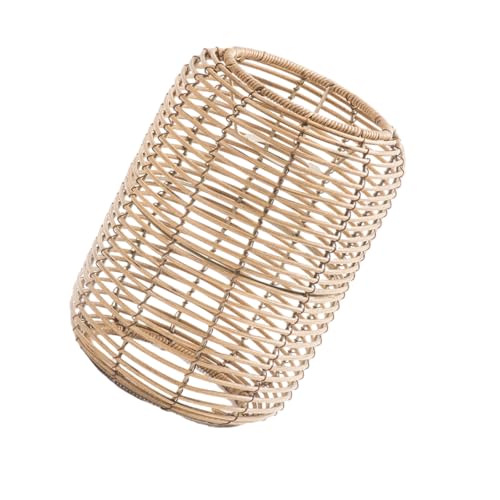 Imitation Rattan Lampenschatten Deckenheizpendelleuchte Lampenschattenabdeckungen Handgewebte Kronleuchterlampenschatten Für Esszimmer Restaurant Deckenpendelleuchte Lampenschattenabdeckungen von XIAOQENAN