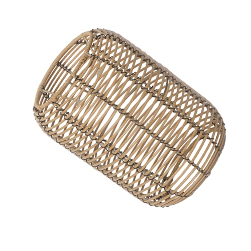 Imitation Rattan Lampenschatten Deckenheizpendelleuchte Lampenschattenabdeckungen Handgewebte Kronleuchterlampenschatten Für Esszimmer Restaurant Deckenpendelleuchte Lampenschattenabdeckungen von XIAOQENAN