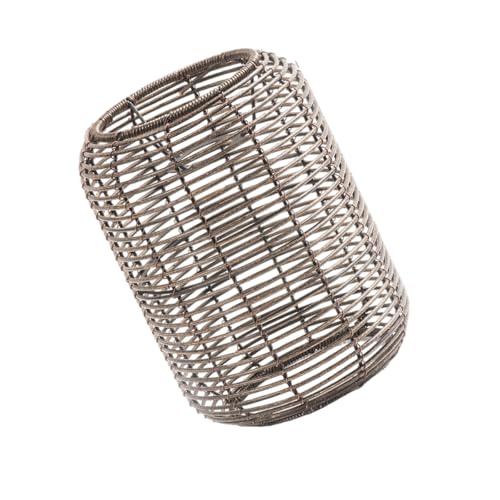 Imitation Rattan Lampenschatten Deckenheizpendelleuchte Lampenschattenabdeckungen Handgewebte Kronleuchterlampenschatten Für Esszimmer Restaurant Deckenpendelleuchte Lampenschattenabdeckungen von XIAOQENAN