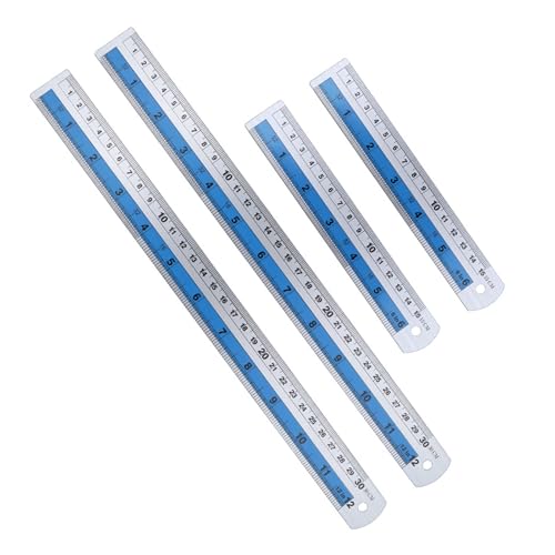 Mehrzweck Geraden Lineal Mit Sicherheitskanten Für Präzise Messanforderungen Doppelter Messlineer Easy Storage Metal Set von XIAOQENAN