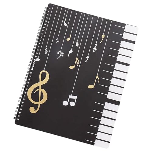 Portable 60 Seiten Music Sheet Datei Papierspeicher Ordner Dokumente Haltergröße Musik Score Ordner Organisatoren Dauerpapier Klavier von XIAOQENAN