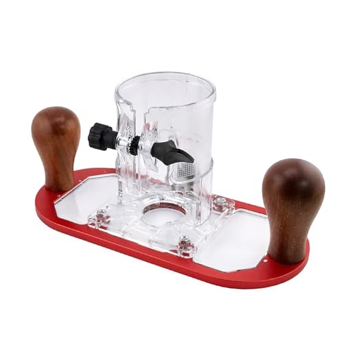 Präzise Router Basisstabilisatoren Für Holzbearbeitungsprojekte Einstellbare Tiefenverriegelungssysteme Glatte Schiebflächen Router Tisch Basis Mit Klarer Abdeckung von XIAOQENAN