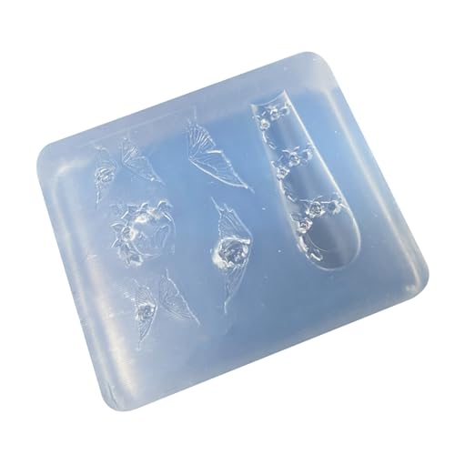 Schmetterling Rose Silikonkunstform Blumen Relief Design Crafting Werkzeug Für Maniküre Dekoration Nagelkunst Silikonwerkzeug von XIAOQENAN