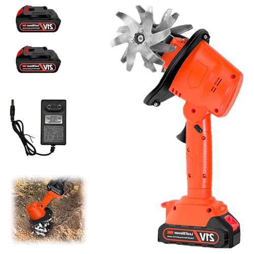 XIAOQENAN Schnurloser Kultivierer 21V Mit 2x1.5AH Batterie 10 cm Bodentiefe Leichte Handheld Small Pinne Unkrautentfernung Tool Ergonomisches Gartenwerkzeug Für Ältere Menschen von XIAOQENAN
