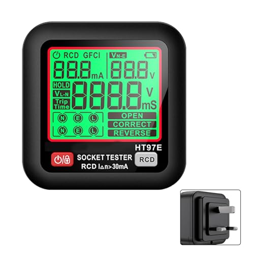 Socket Tester Intelligent Leckage Test Detektorspannungen Testdetektor Mit Daten Halten Sie Große LCD Outlet Socket Checker LCD Anzeige Tester Halten Sie Socket Tester Intelligent Leckage Test Detektorspannungen Testdetektor Mit Daten Halten Sie Große LCD Outlet Socket Checker LCD Anzeige Tester Halten Sie von XIAOQENAN