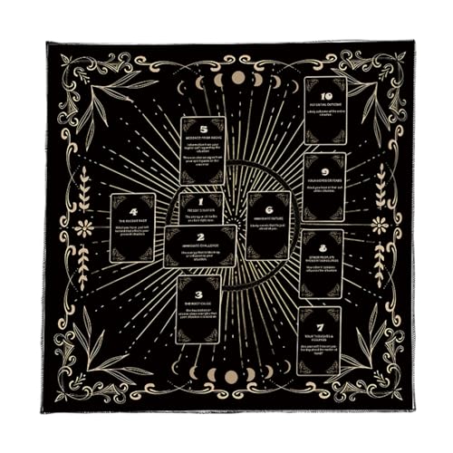 Stoff Göttisch Karten Tisch Stoff Wandteppich Lesungskarte Tarots Tischdecke Altäre Einfach Zu Verwendenden Lesen Tarotkarten Tischdecke Spirituelle Decktuch von XIAOQENAN