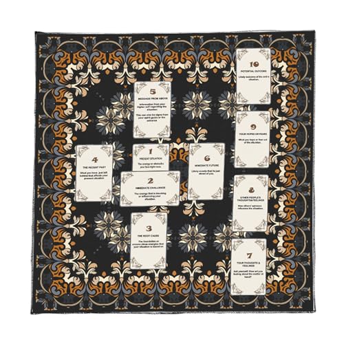 Stoff Göttisch Karten Tisch Stoff Wandteppich Lesungskarte Tarots Tischdecke Altäre Einfach Zu Verwendenden Lesen Tarotkarten Tischdecke Spirituelle Decktuch von XIAOQENAN
