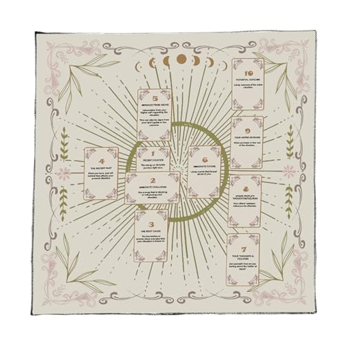 Stoff Göttisch Karten Tisch Stoff Wandteppich Lesungskarte Tarots Tischdecke Altäre Einfach Zu Verwendenden Lesen Tarotkarten Tischdecke Spirituelle Decktuch von XIAOQENAN