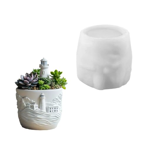 Vielseitige Silikonform Für Blumen Blumentöpfe Einfacher Beerdigung Zement Pflanzer Accessoire Für Enthusiasten Haushaltsblumen Handwerk Silikonform von XIAOQENAN