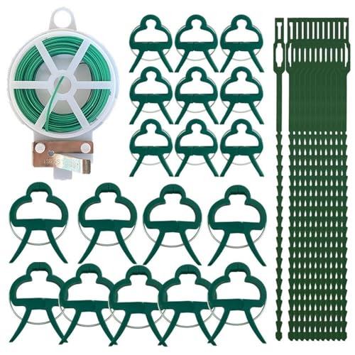 XIAOQENAN 31 Pieces/Set Topf Pflanzenklammern Und Sties Die Zur Sicherung des Kletterpflanzungsunterstützungsfixes Freien Freien Kletterclips Geeignet Sind von XIAOQENAN