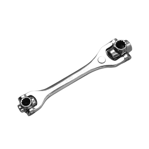 XIAOQENAN Multifunktions Sockelschlüssel Werkzeug 360 Grad Rotationskopf Spanner Leichtmetallstahl Für Automobil Haushaltsreparatur Multifunktionaler Stahlschlüssel von XIAOQENAN