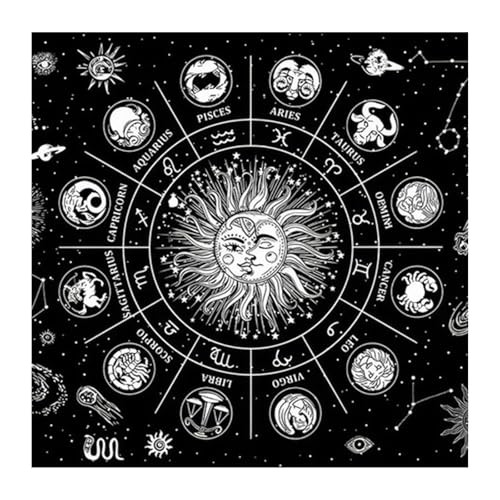 XIAOQENAN Tarot Tischdecke Altäre Stoff Mysteriöses Symbol Astrologie Tischdecke Gotteskarten Karten Wandteppich Wanddekoration Altäre Tarotkarte von XIAOQENAN