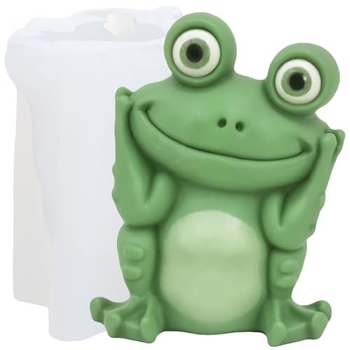 XIAOSHUI Frosch Silikonform Für Kerzen Frosch Tierharz Gussform Für Selbstgemachte Kerzenherstellung Heimdekoration Aromatherapie Kerzen Wachs Gips Polymer Ton Basteln von XIAOSHUI