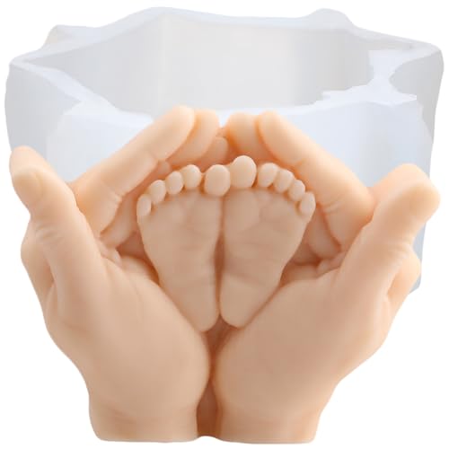 XIAOSHUI Hande Umarmen Fuss Kerzen Form Hande Halten Fuss Harz Guss Silikon Form Fur DIY Kerzen Herstellung Polymer Clay Basteln Aromatherapie Gips Kerzen Heim Dekoration von XIAOSHUI