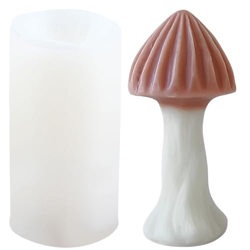 XIAOSHUI Pilz Kerzen Silikonformen Pilz Kerzenform Pilzform Pilz Harz Gussform Für Kerzen Heimdekorationsform Kerzenherstellungsform Aromatherapie Gipskerzen Tonbasteln von XIAOSHUI