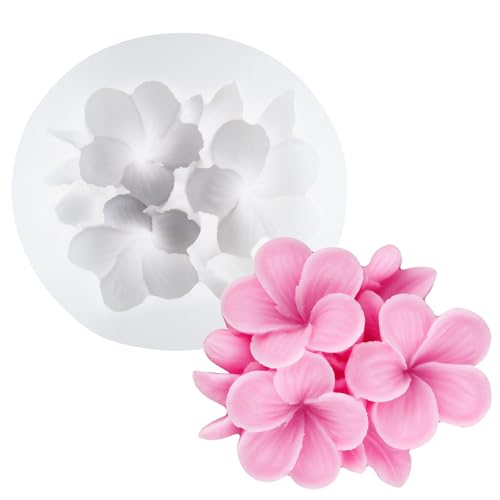 XIAOSHUI Plumeria Kerzenform Frangipani Blumen Silikonform Blumenharz Gussformen Für Die Kerzenherstellung Harz Aromatherapie Gips Wachs Seife Ton Handwerk von XIAOSHUI