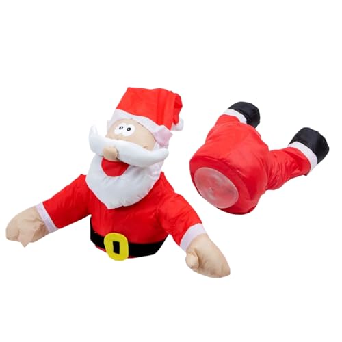 Weihnachts-Crashing-Animation-Dekoration, Santa Mit Rentiere Zum Fensterzerstören, Bein-Tritt-Aktion Bei Fluchtversuch, Für Jedes Fenster von XIAOXIAOYU