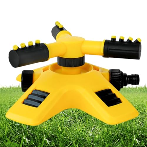 XIAOXIAOYU - 3-Ausleger Großfläche Beregnung | 360° Drehender Wetterbeständiger Sprenger Für Terrasse Garten Hinterhof Gemüseanbau Landschaft von XIAOXIAOYU