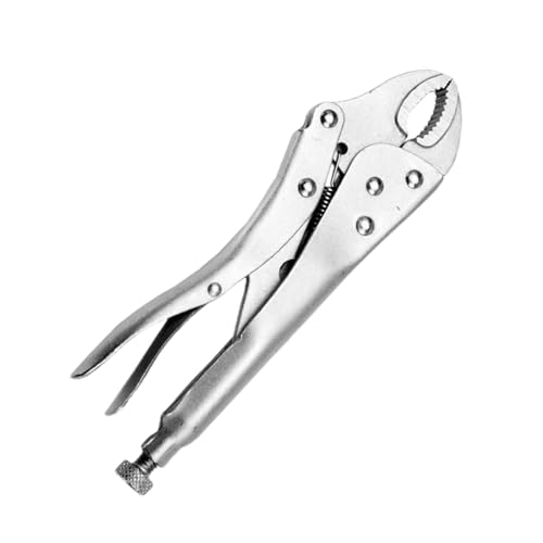 XIAOXIAOYU 5-Zoll-Zange, selbstsichernde Zange mit gebogenen Backen,5-Zoll-Hochleistungs-Druckzange C-Typ-Design | Robuster Werkzeugklemmzangenschlüssel, vielseitig einsetzbar, starke Klemmung für von XIAOXIAOYU