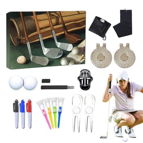 XIAOXIAOYU Adventskalender Für Golfer | Weihnachtskalender Mit 24 Türchen | Praktisches Golfzubehör Set Für Damen Herren Anfänger Profis | Kompaktes Trainingszubehör Golfgeschenk Idee XIAOXIAOYU Adventskalender Für Golfer | Weihnachtskalender Mit 24 Türchen | Praktisches Golfzubehör Set Für Damen Herren Anfänger Profis | Kompaktes Trainingszubehör Golfgeschenk Idee von XIAOXIAOYU