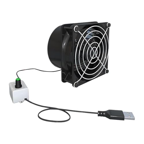 XIAOXIAOYU Badezimmer-Abluftventilator – USB einstellbare Geschwindigkeit Lötabsorber – USB-Mini-Absorber Inline-Booster Auspuff Einstellbare Geschwindigkeit für Zuhause, Toilette, Küche, Fenster von XIAOXIAOYU