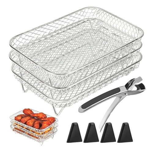 XIAOXIAOYU Fritteusenkorb – Luftfritteusen-Tablett, stapelbar, mehrschichtiges Zubehör, Geräte, Grill, Ersatz-Toaster, Küche, Zuhause, Wohnung, von XIAOXIAOYU