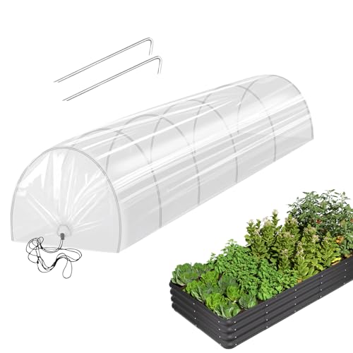 XIAOXIAOYU Gewächshaustunnel,2 In 1 Kleine Cloche, Gartenbogen Und Hochbeete - Tragbare Schutzhaube Reihenabdeckungen Sonnenschutz Gartenzubehör für Balkone Terrassen Gartenbeete von XIAOXIAOYU