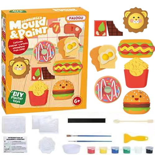 XIAOXIAOYU Gipsfiguren zum Bemalen, Weihnachts-Gips-Malset - Gipspuppen-Malerei-Bastelset mit weihnachtlichem Thema | Gips-Malset für Kinder, Kunsthandwerk, für Kinder, Mädchen von XIAOXIAOYU