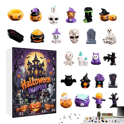 XIAOXIAOYU Halloween Countdown Kalender,Festtags Deko Schreibtischschmuck | Kleine Gruselfiguren Für Kamin Fernsehschrank Schreibtisch XIAOXIAOYU Halloween Countdown Kalender,Festtags Deko Schreibtischschmuck | Kleine Gruselfiguren Für Kamin Fernsehschrank Schreibtisch von XIAOXIAOYU